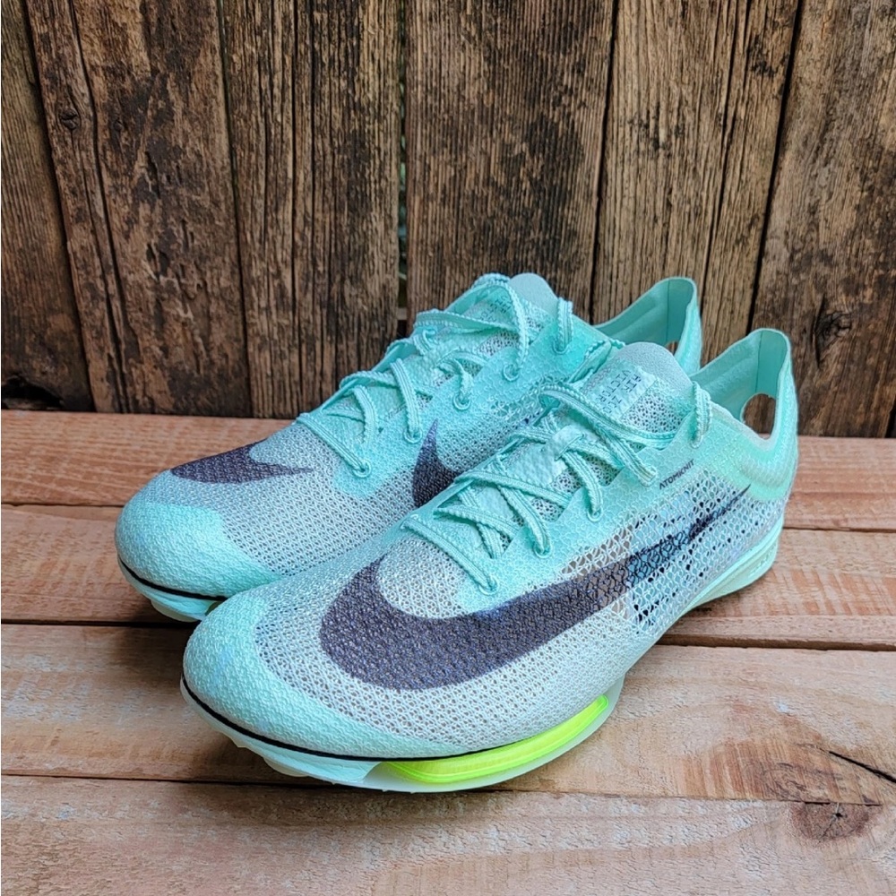 NWT Menโs Nike Air Zoom X Victoryโ Mint Foam Spike Track Athletic Shoes